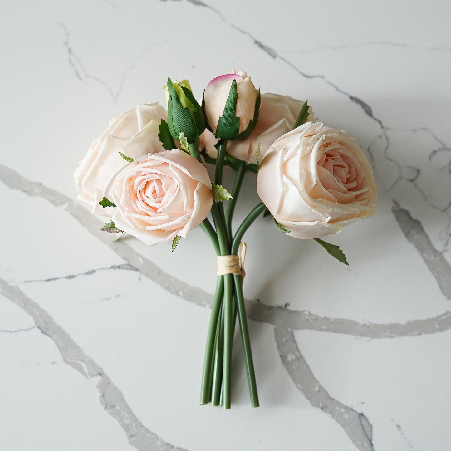 Real Touch Rose Bouquet | Champagne