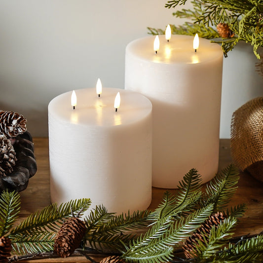 Flameless Triple Wick Candle | Linen