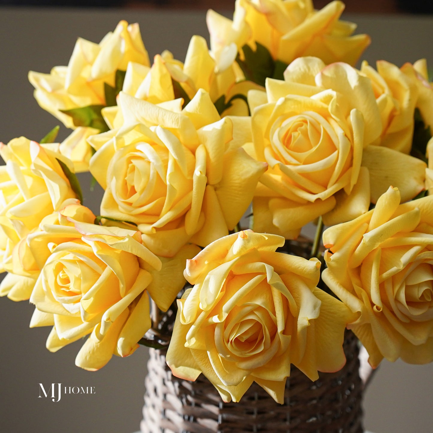 Real Touch Duchess Rose Stem | Yellow