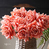 Real Touch Duchess Rose Stem | Coral