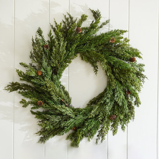 Spruce and Pinecone Wreath