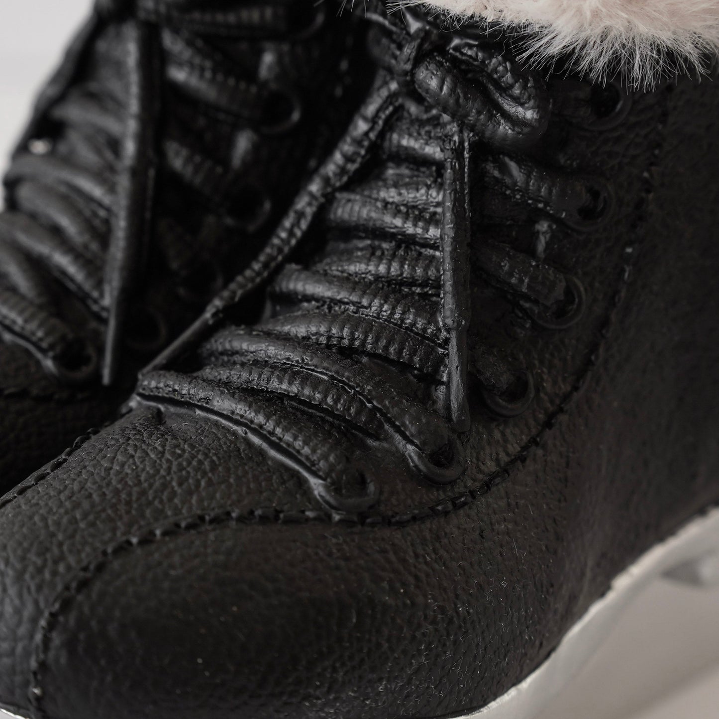 Black Ice Skates with Fur