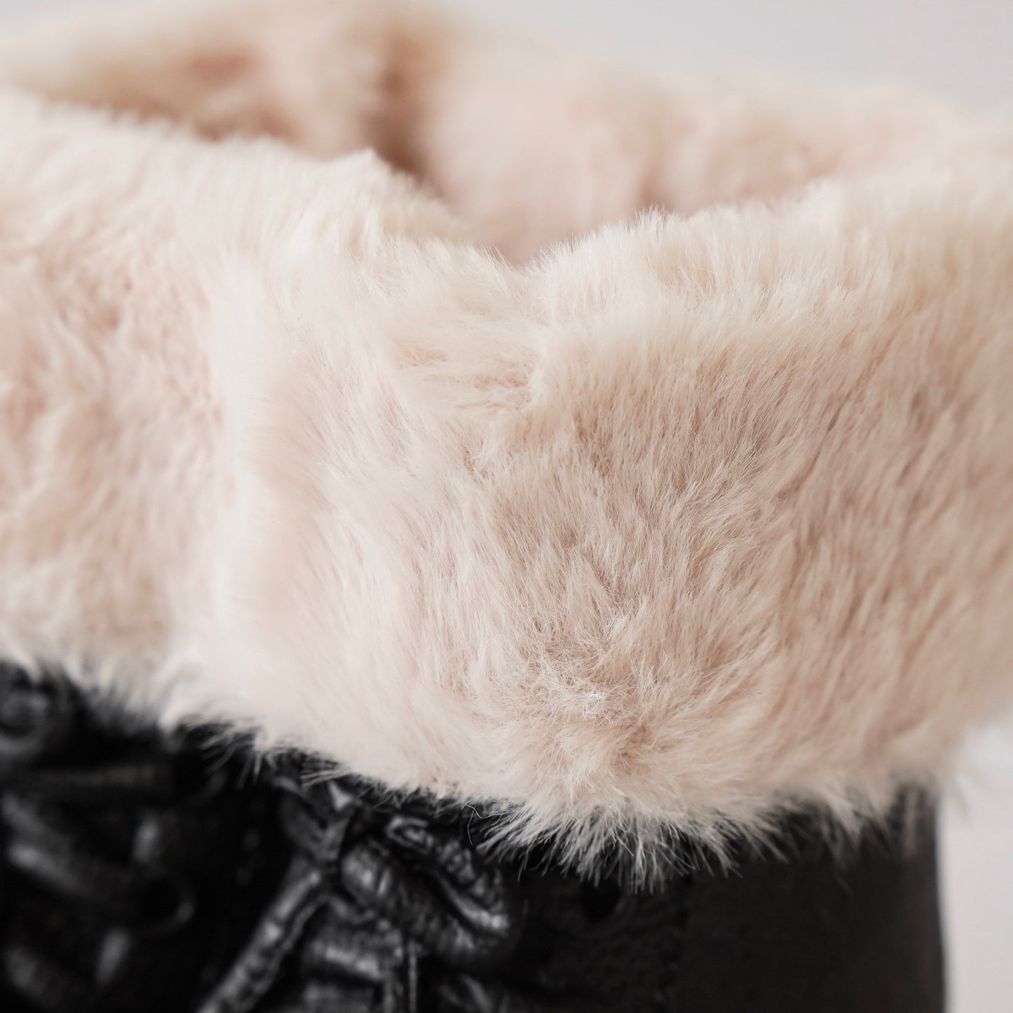 Black Ice Skates with Fur