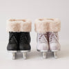 Black Ice Skates with Fur