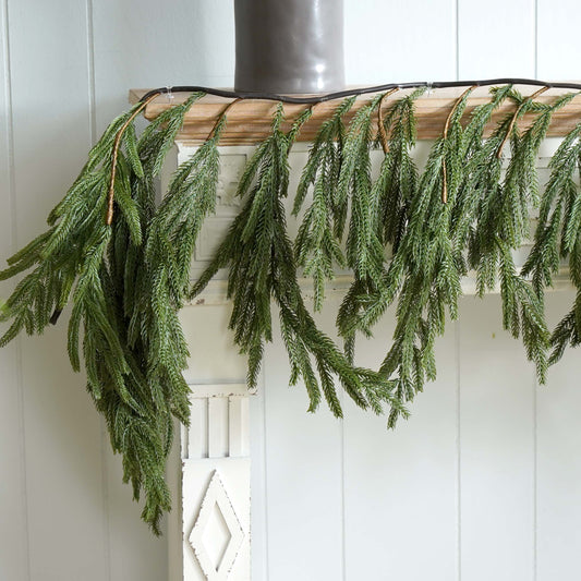 Real Touch Blissful Norfolk Pine Draping Garland | 6'