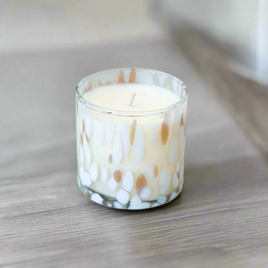 Speckled Glass Jar Soy Candle | Coconut Lime