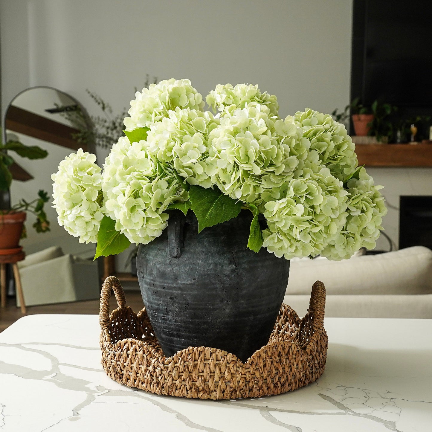 Real Touch Hydrangea | Green