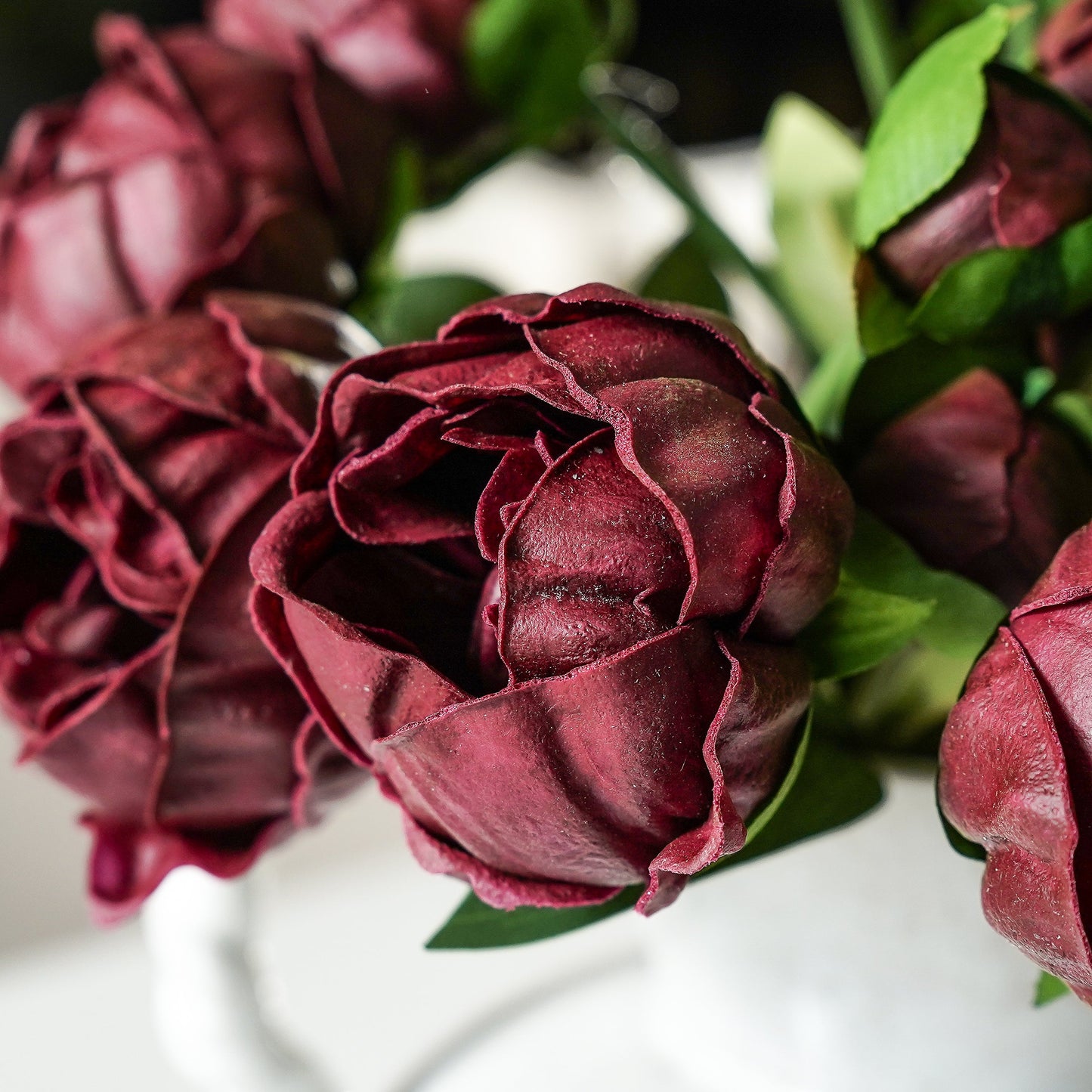 Real Touch Peony Bunch | Deep Purple