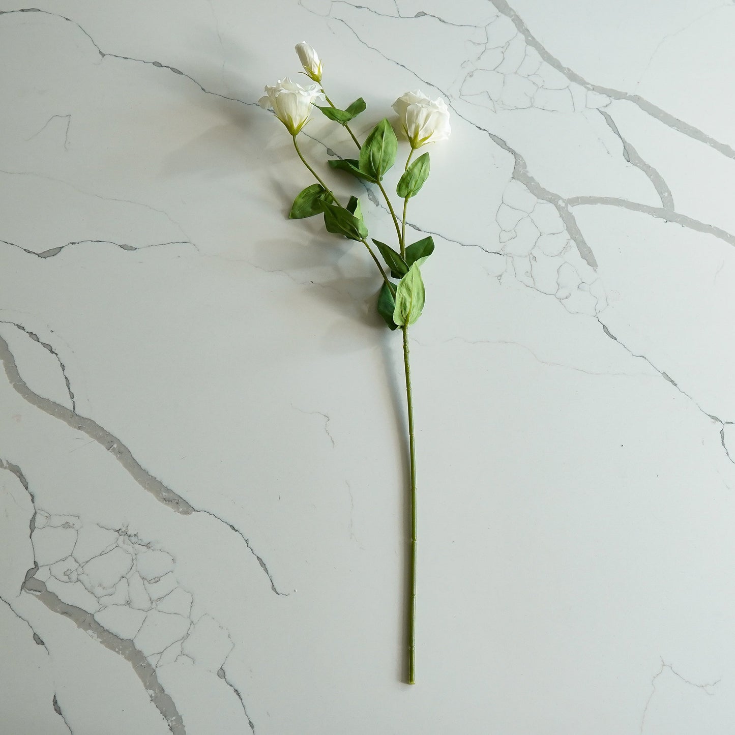 Real Touch Rose Stem | White
