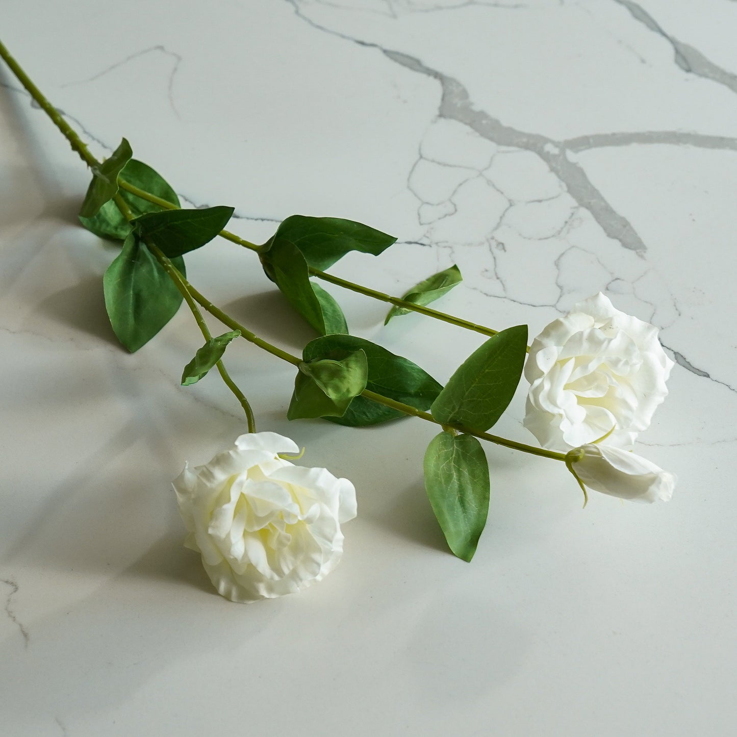 Real Touch Rose Stem | White