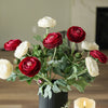 Real Touch Ranunculus Stem | Deep Red