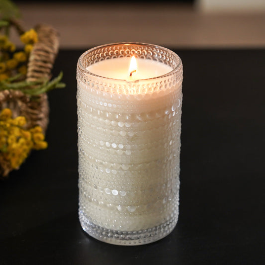Depression Glass Soy Candle | Lemon Cookie