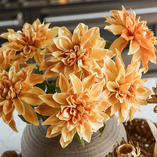 Real Touch Dahlia Stem | Caramel