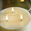 Flameless Triple Wick Glass Candle