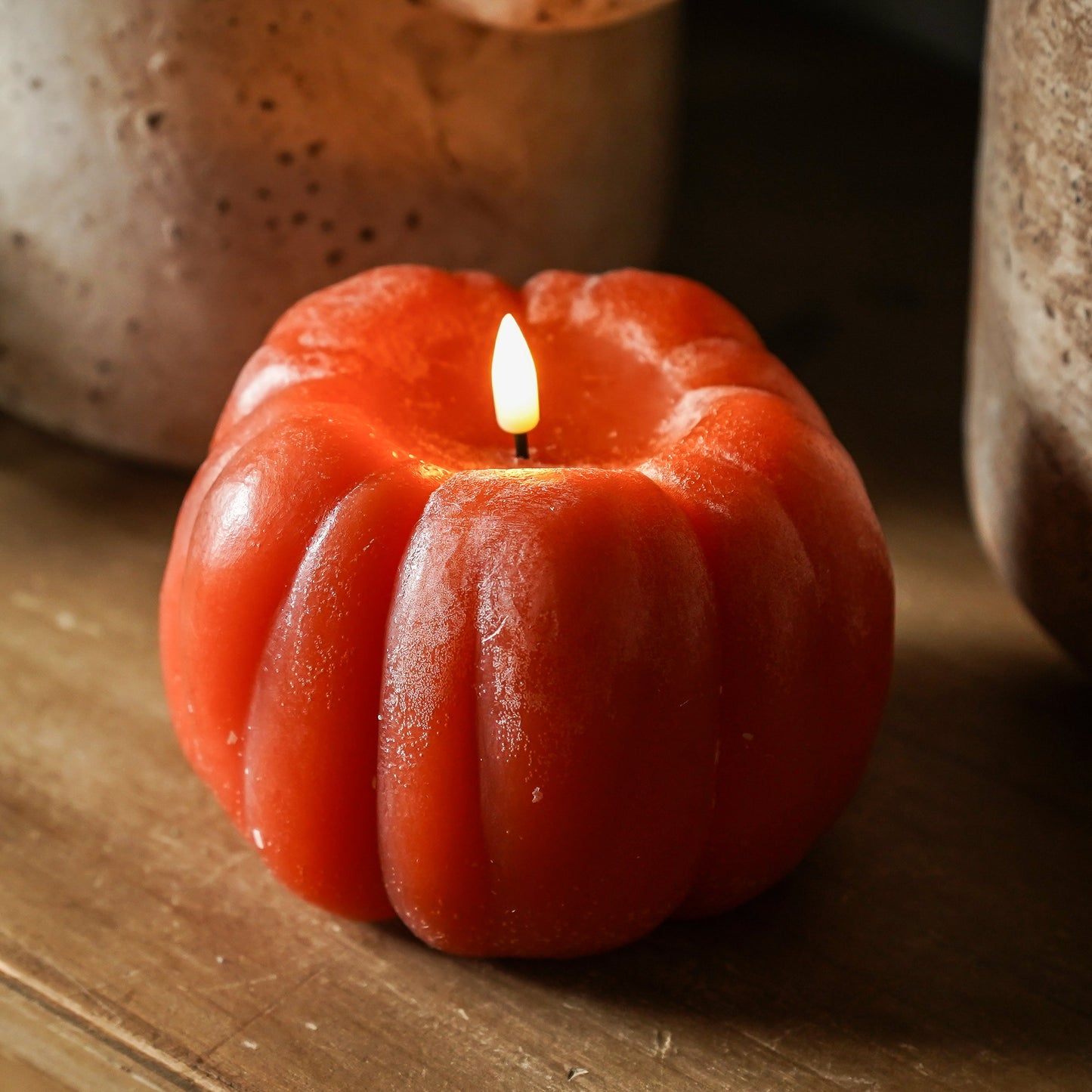 Flameless Pumpkin Candles