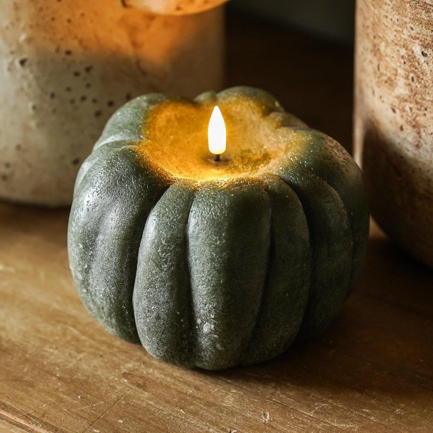 Flameless Pumpkin Candles