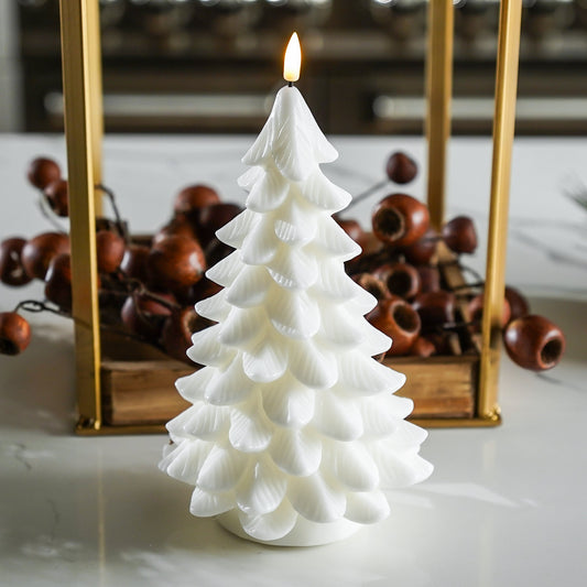 White Tree Flameless Candles