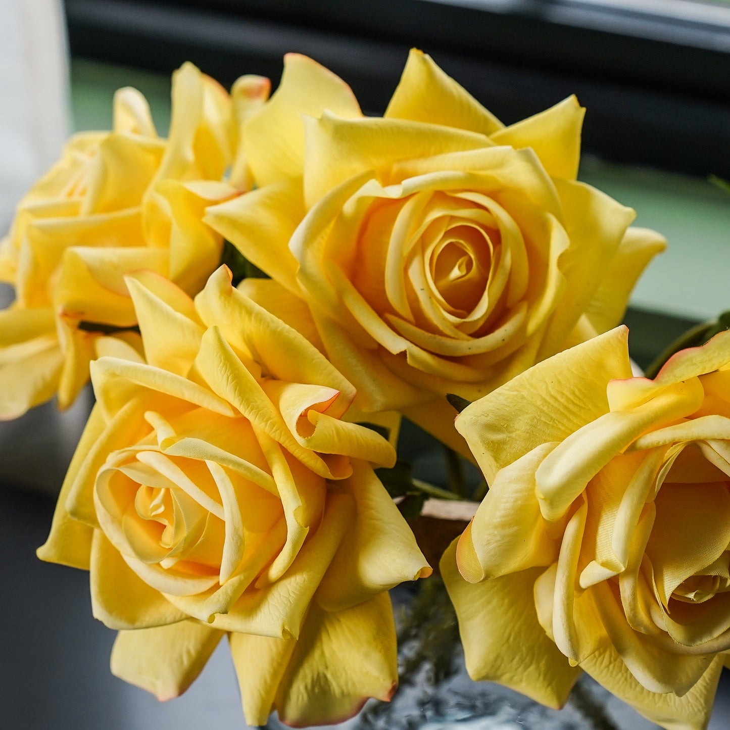 Real Touch Duchess Rose Stem | Yellow