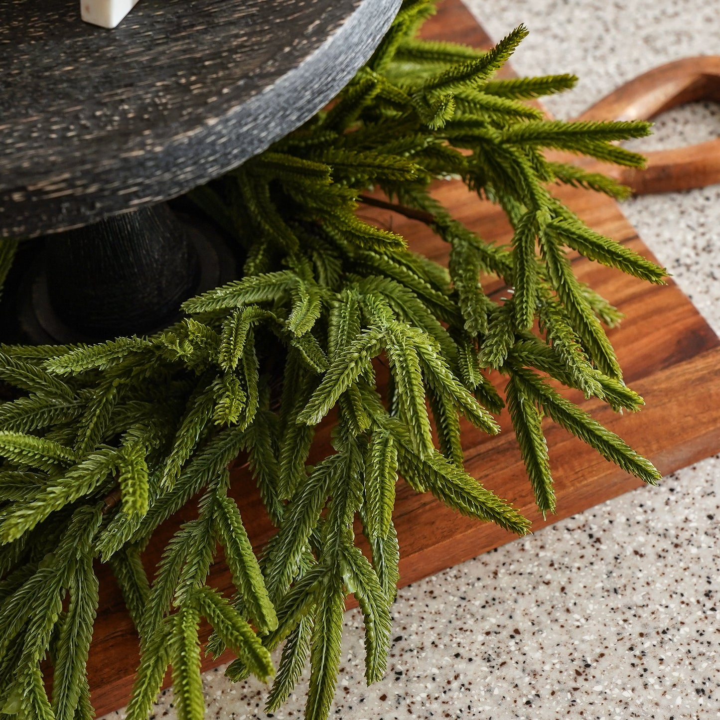 Real Touch Blissful Norfolk Pine Wreath | Small