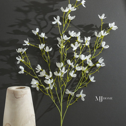 Forsythia Blossom Branch | White